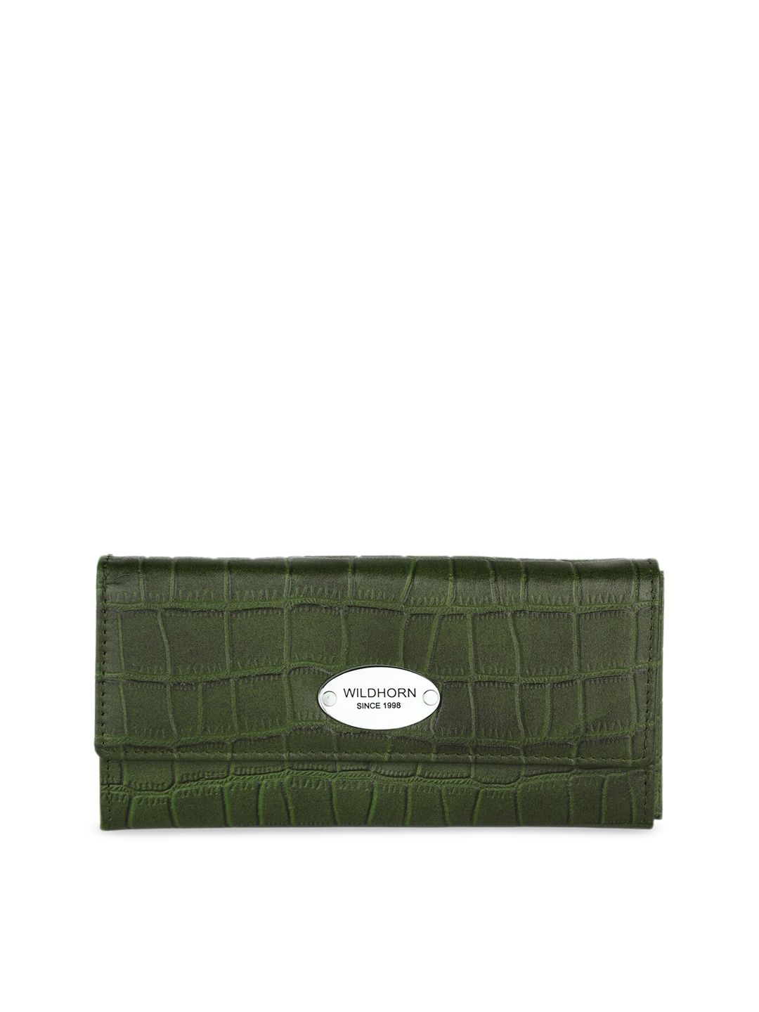 WildHorn Women Green Textured Envelope Price in India