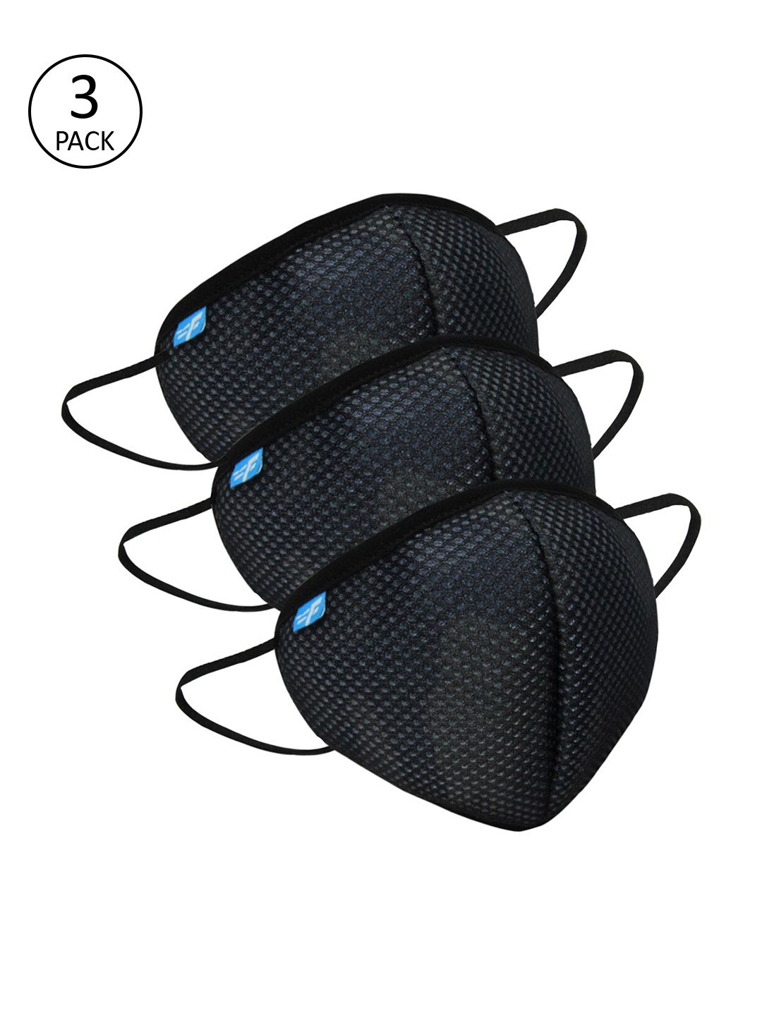 F Gear Adults Black 3 Pcs 7-Ply F95 Safeguard Reusable Outdoor Masks Price in India