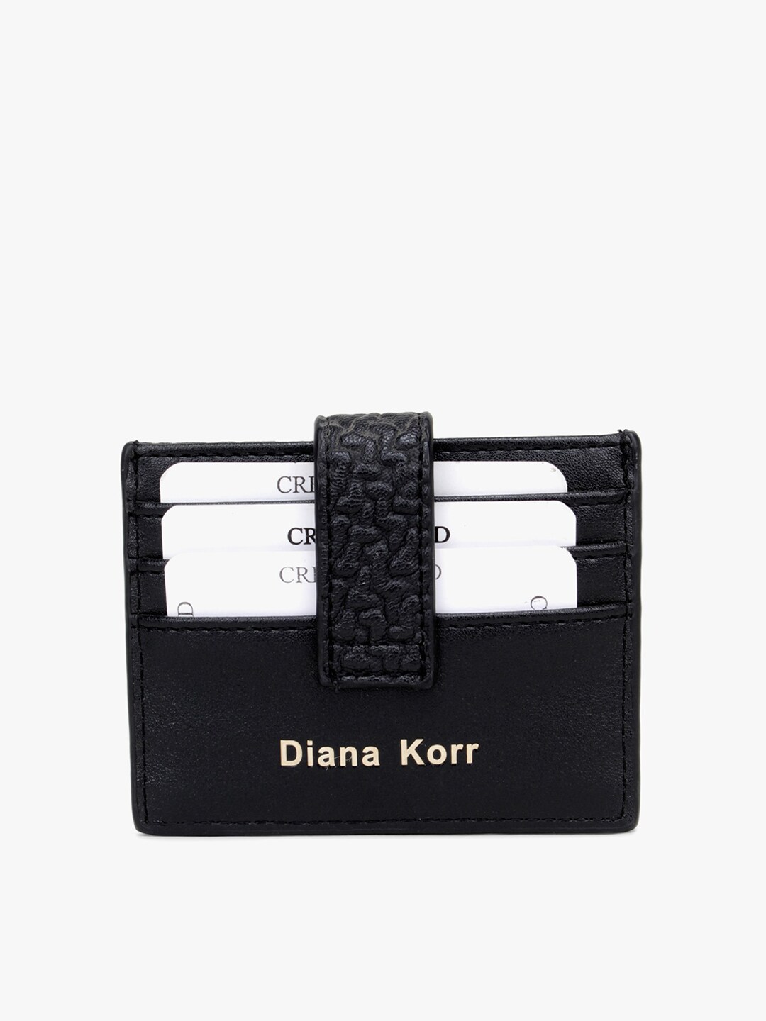 Diana Korr Women Black Solid Card Holder Price in India