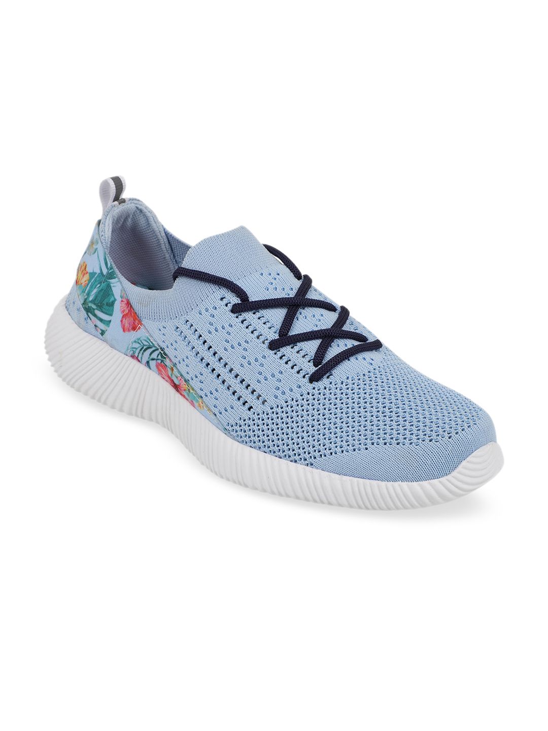 KazarMax Women Blue & Pink Floral Printed Mesh Training or Gym Shoes Price in India