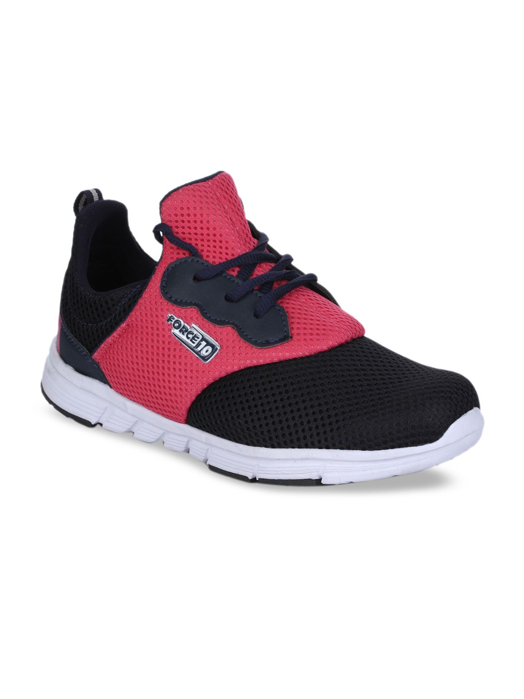 Liberty Women Pink & Black Mesh Running Shoes Price in India