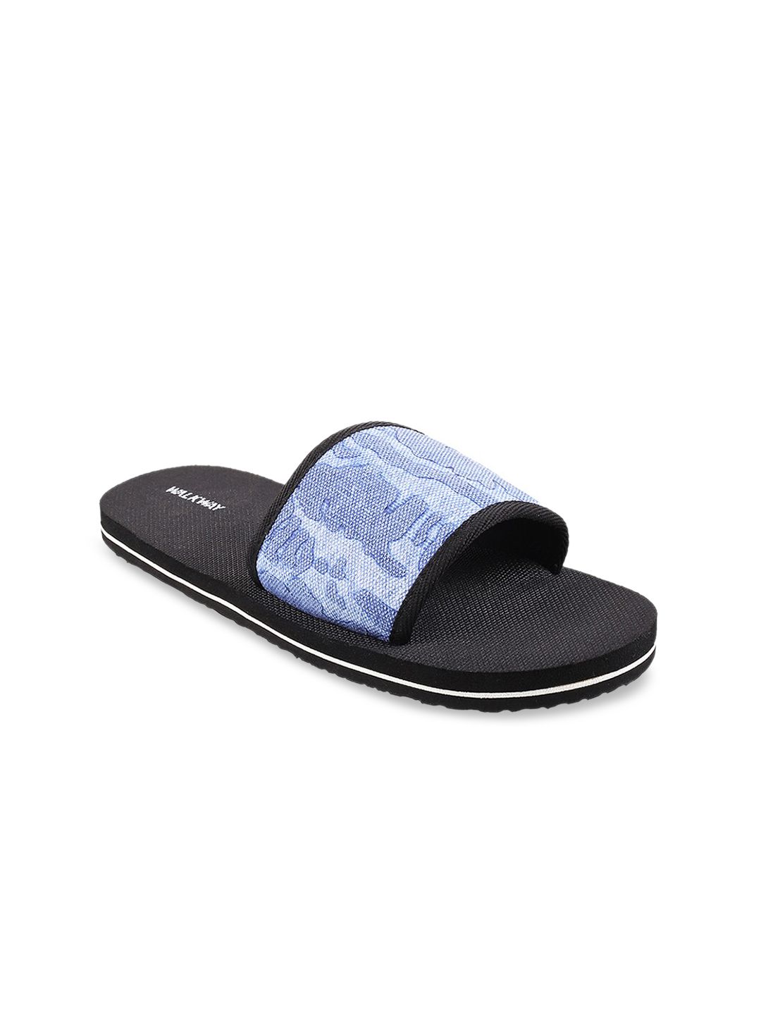 WALKWAY by Metro Women Blue Printed Sliders Price in India