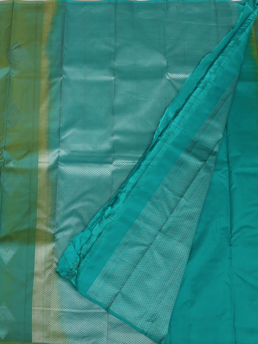 Pothys Green Woven Design Pure Silk Saree