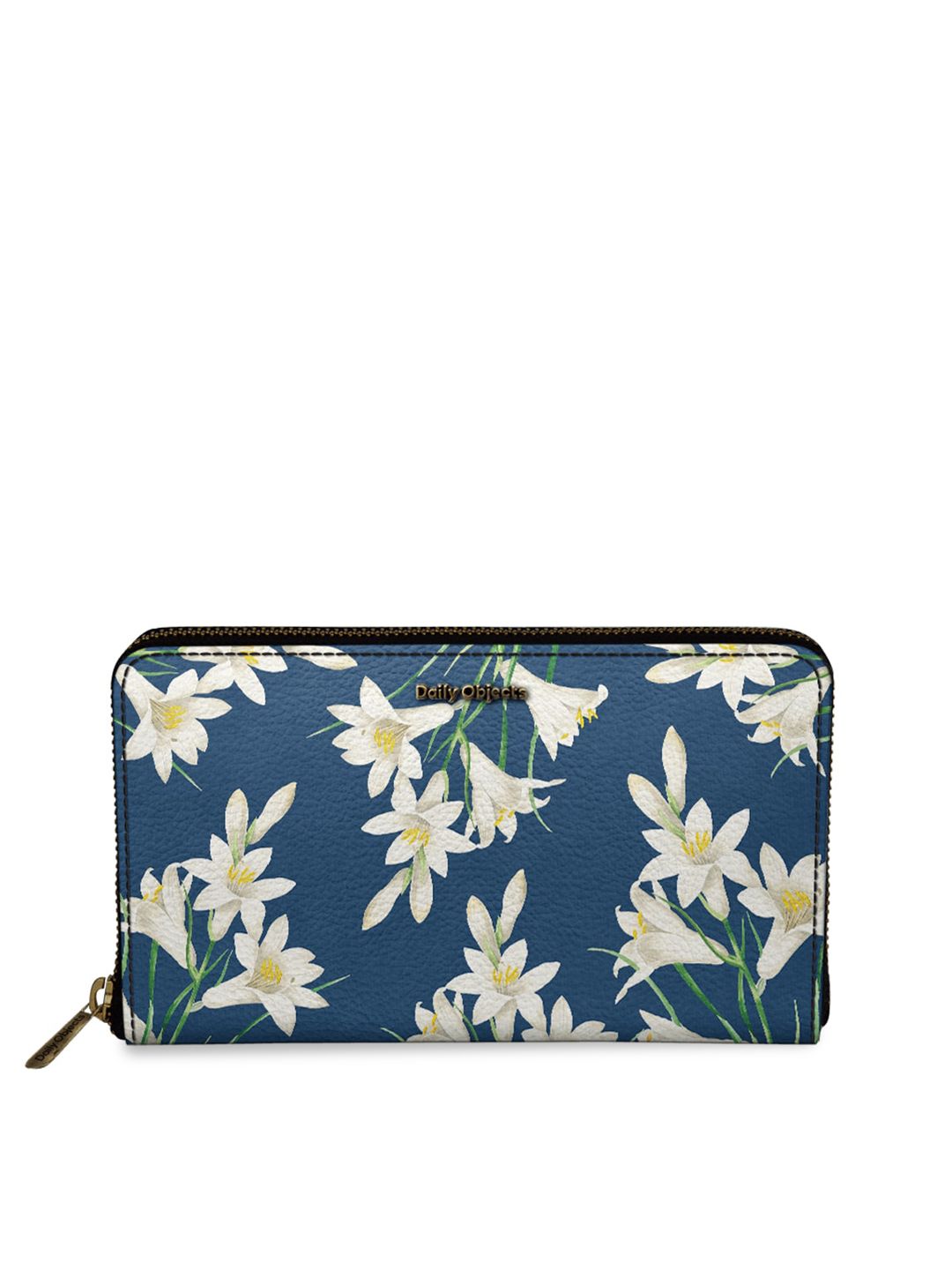 DailyObjects Women Blue & White Printed Zip Around Wallet Price in India