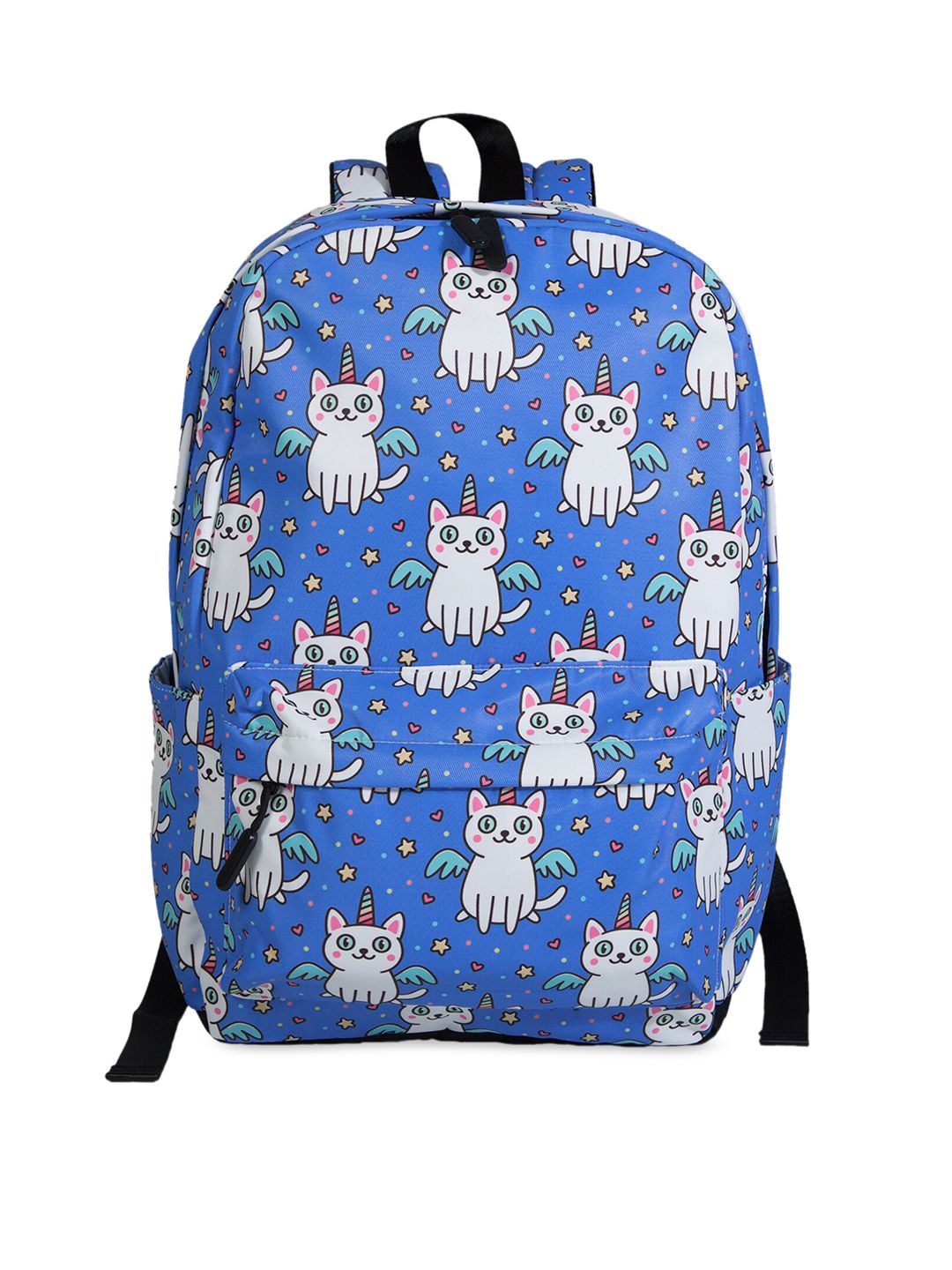 Bigsmall Unisex Blue & White Graphic Backpack Price in India