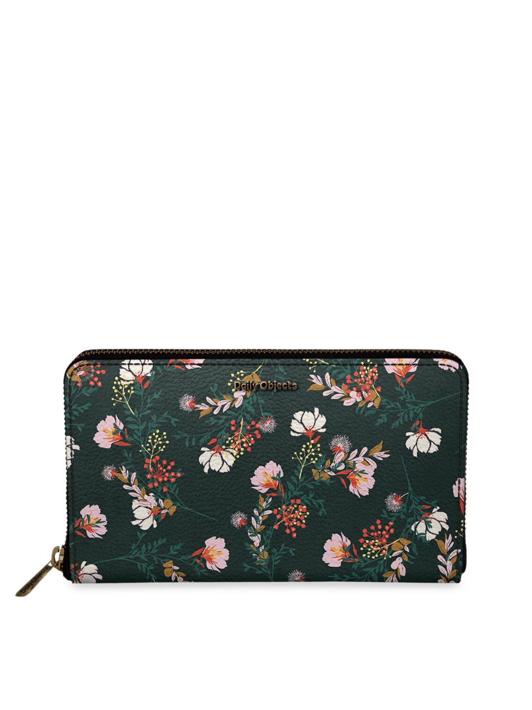 DailyObjects Women Green Printed Zip Around Wallet Price in India