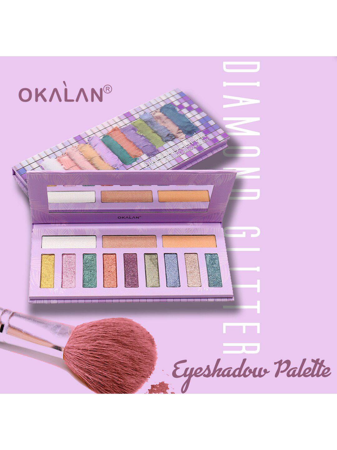 OKALAN Eyeshadow Palette- E075 Diamond Glitter 15 g Price in India