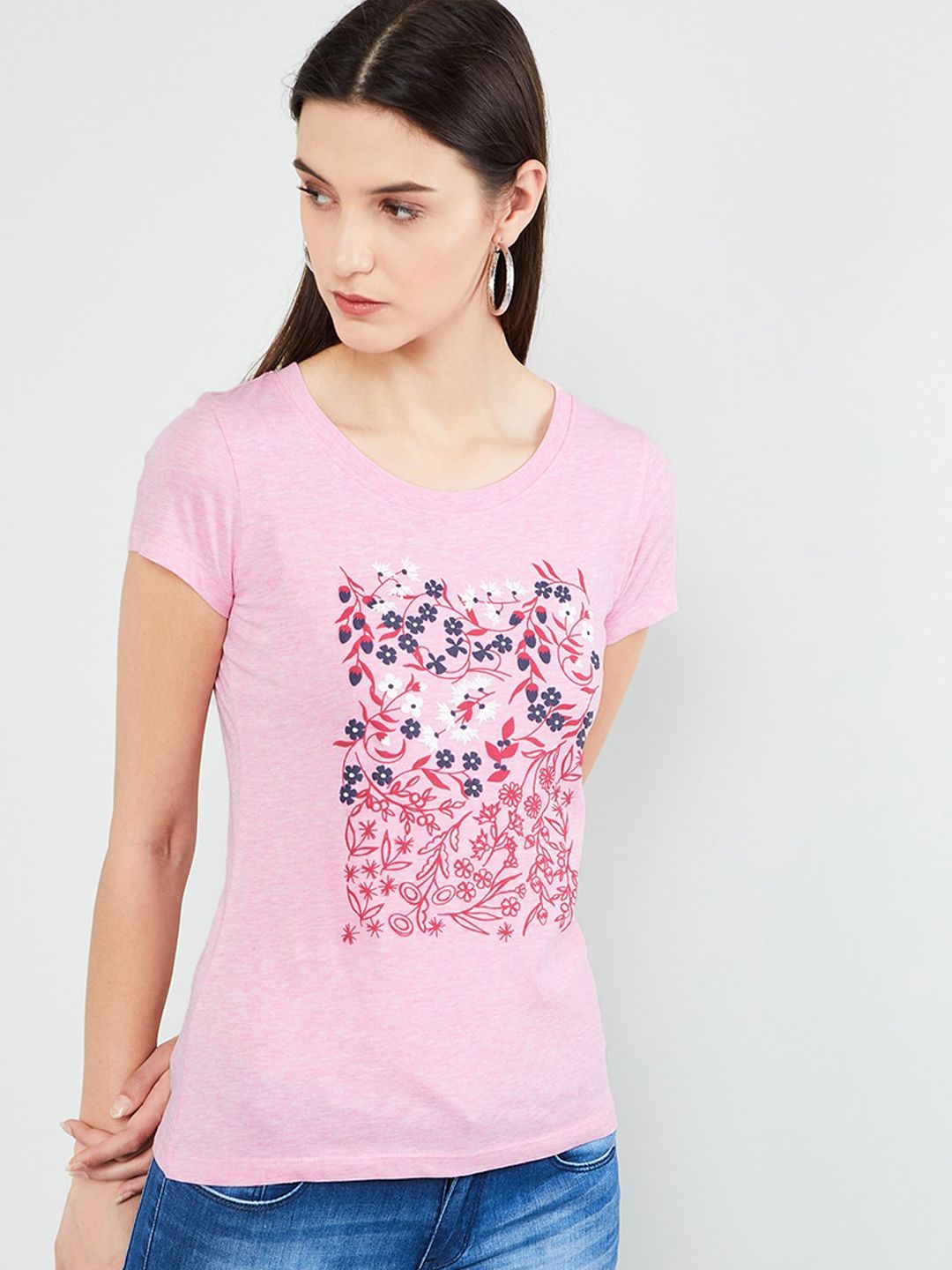 max Women Pink Printed Top