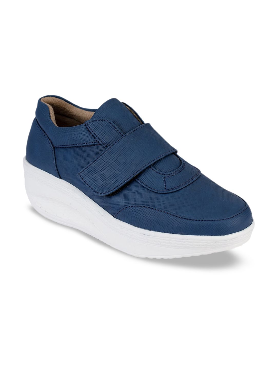 VALIOSAA Women Navy Blue Flatform Sneakers