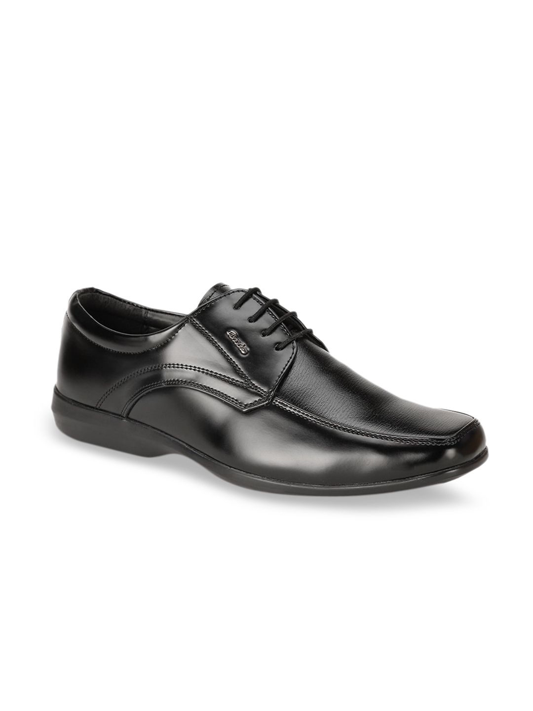 Bata Men Black Solid Formal Derbys