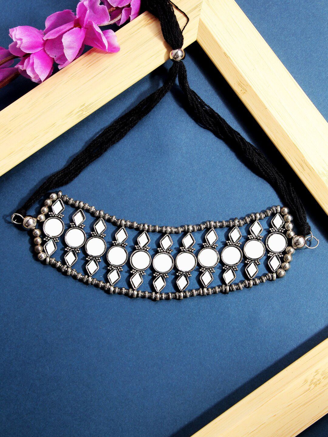 Infuzze Silver-Plated Choker Necklace Price in India