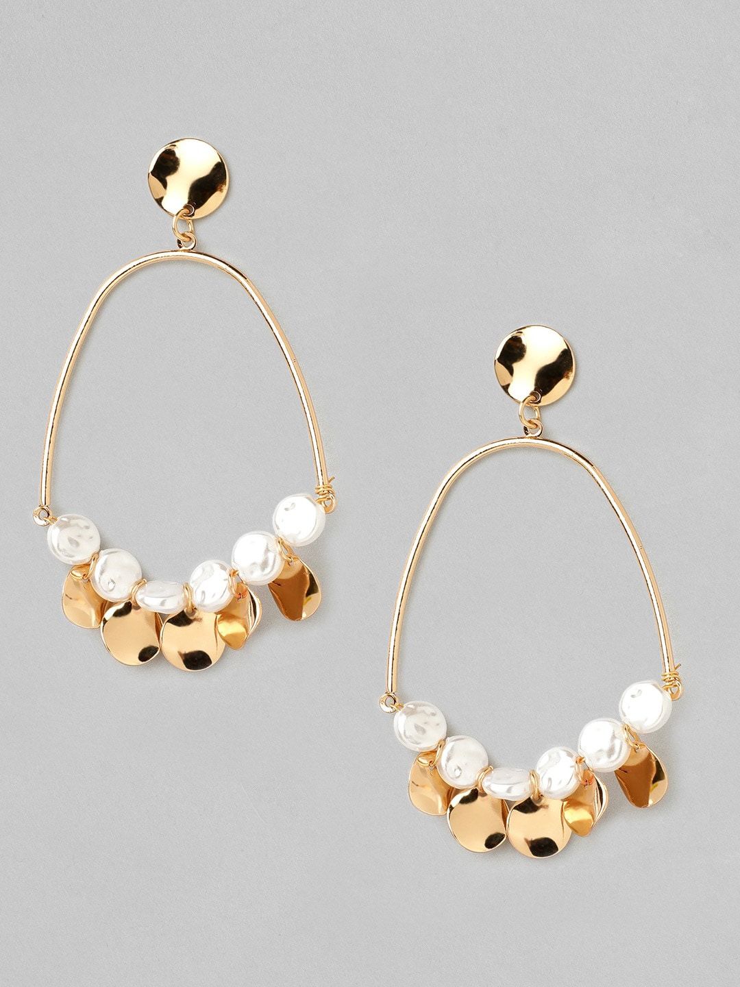 TOKYO TALKIES X rubans FASHION ACCESSORIES Gold-Plated Teardrop Shaped Drop Earrings Price in India