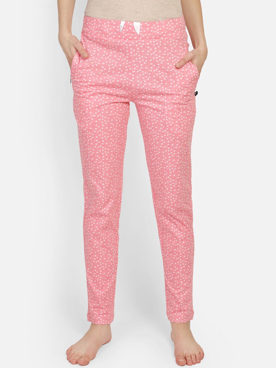 PROTEENS Women Pink Printed Lounge Pants Price in India