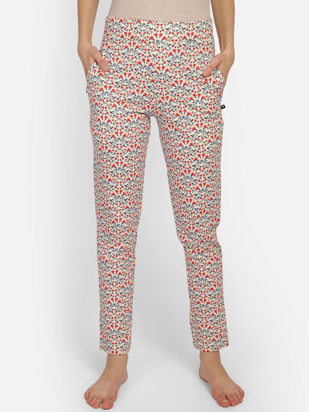 PROTEENS Women Multicolored Micro Floral Print Lounge Pants Price in India