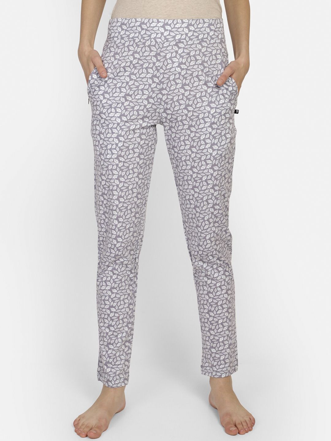 PROTEENS Women Grey Printed Lounge Pants Price in India