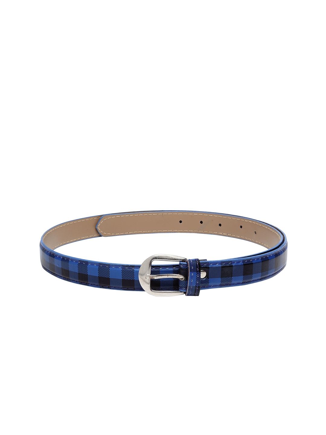 Apsis Women Blue Checked Belt Price in India