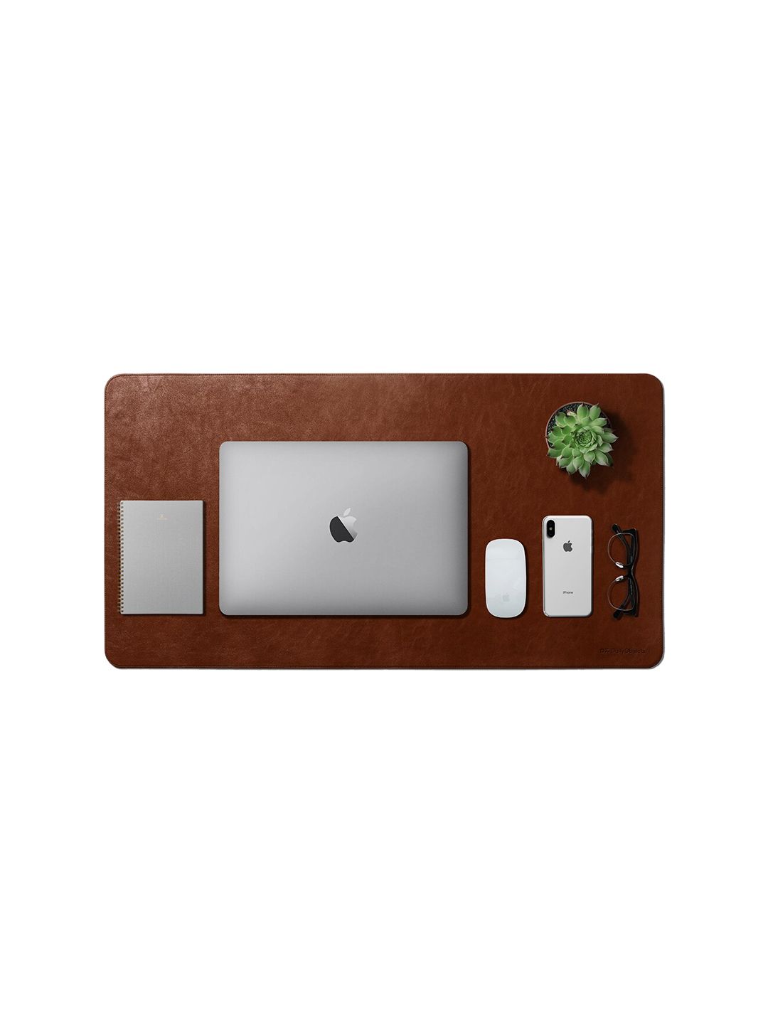 DailyObjects Unisex Tan Brown Solid Handcrafted Turf Vegan Leather Desk Mat Price in India