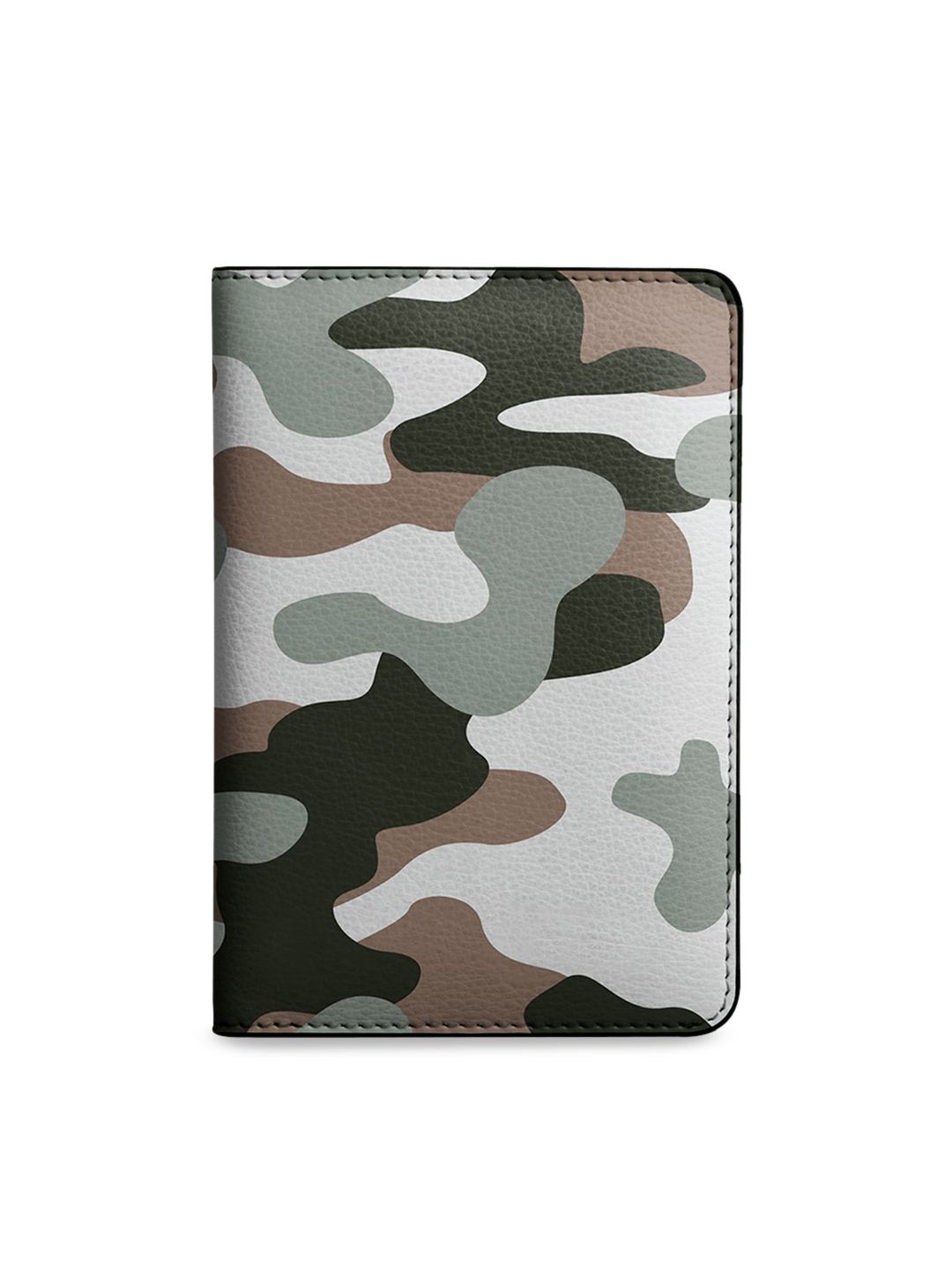 DailyObjects Women Grey & Brown Camouflage Printed Passport Holder Price in India