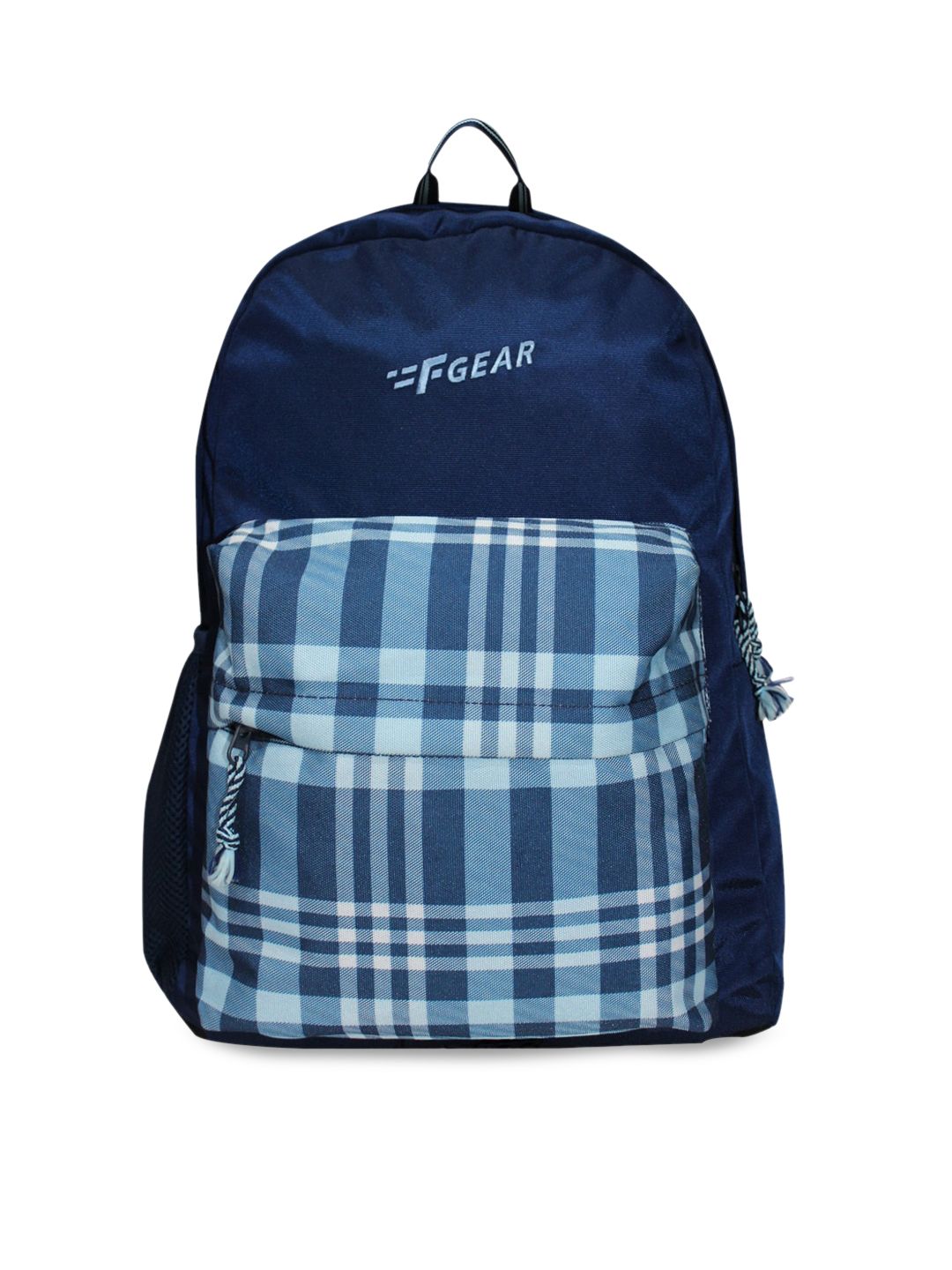 F Gear Unisex Navy Blue & Blue Geometric Backpack Price in India