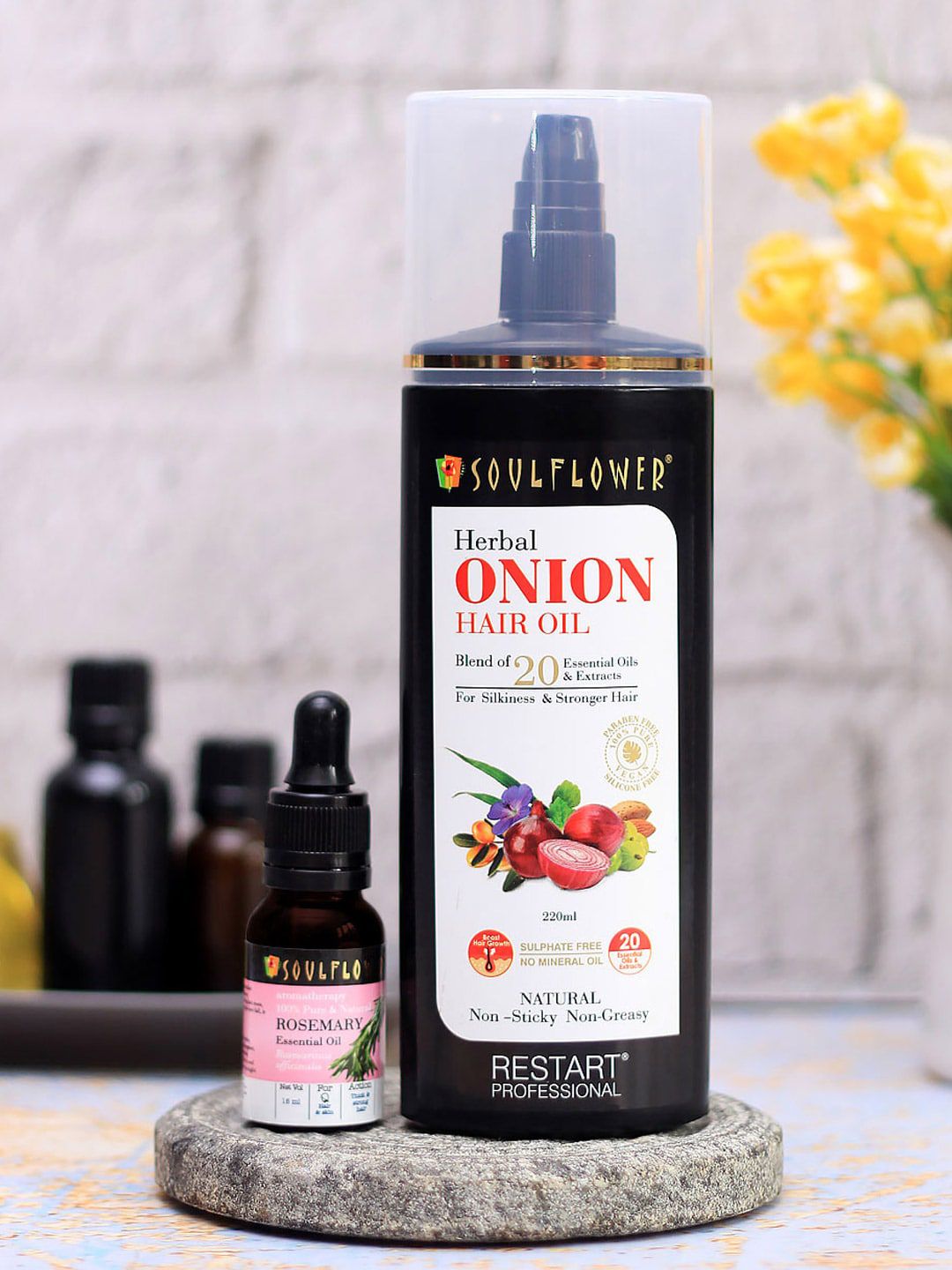 Soulflower Set Of 2 Onion Oil  & Rosemary Essential Oil Price in India