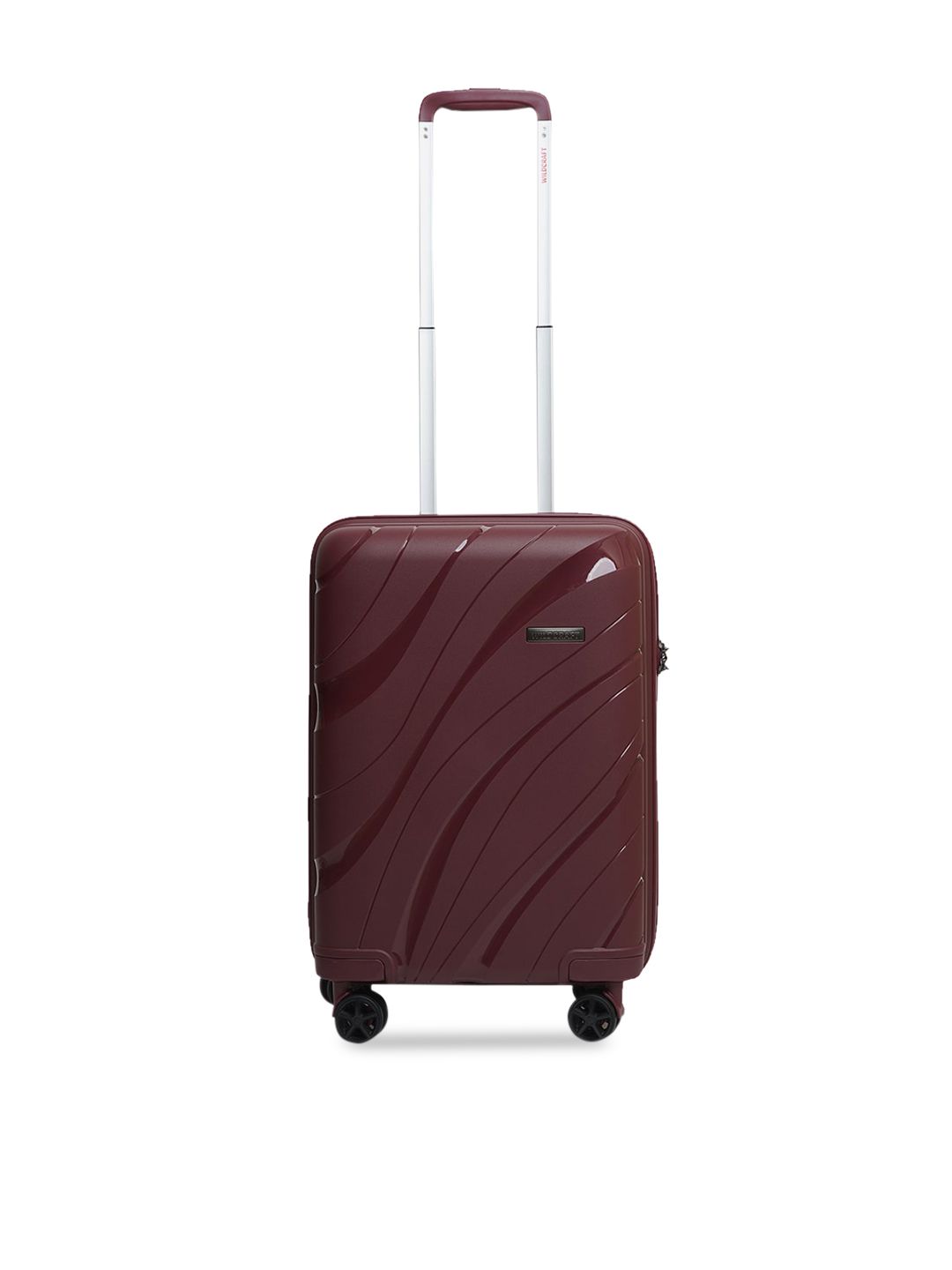 Wildcraft Unisex Red Textured Hard-Side Medium Trolley Suitcase Price in India