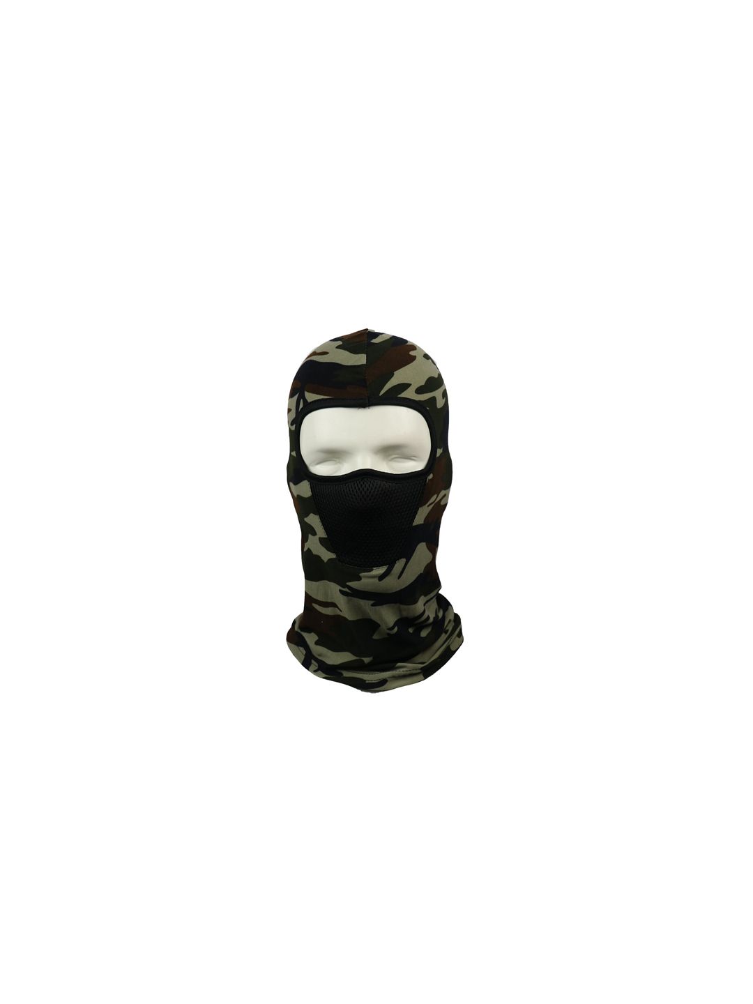 iSWEVEN Unisex Green & Brown Camouflage Printed Balaclavas Mask Price in India