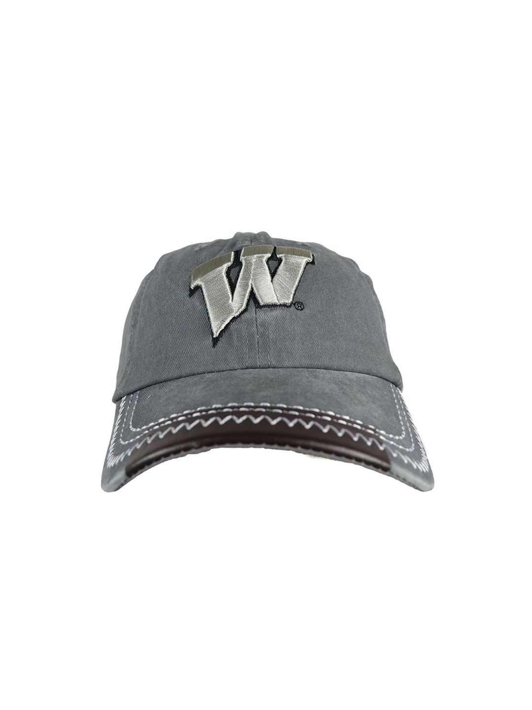 iSWEVEN Unisex Grey Embroidered Snapback Cap Price in India
