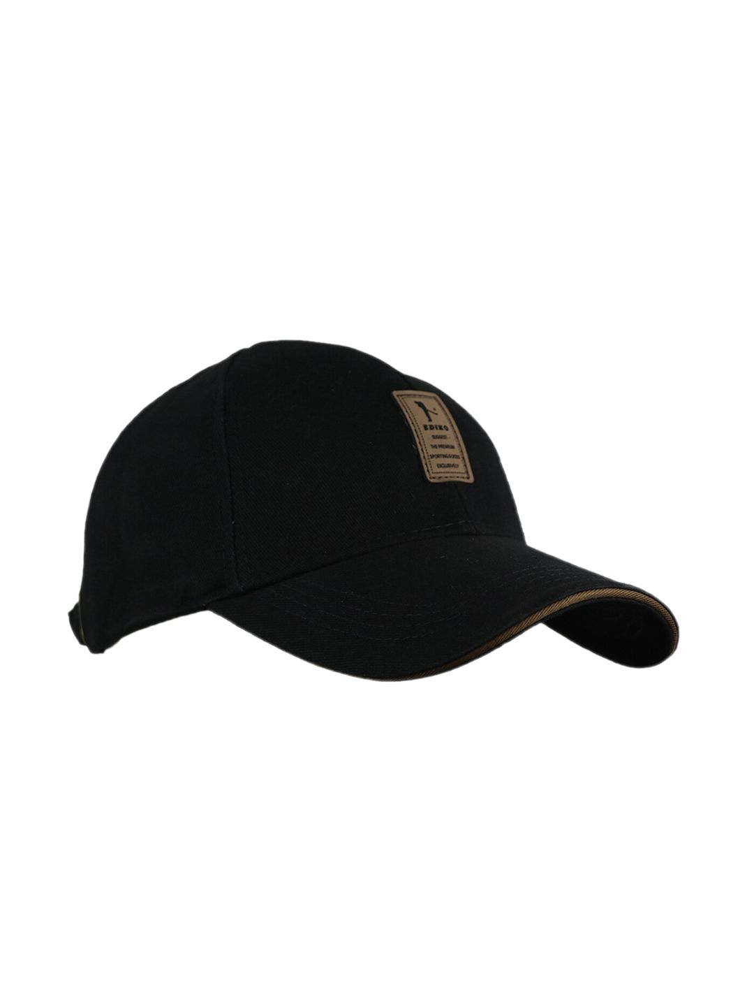 iSWEVEN Unisex Black Solid Snapback Cap Price in India