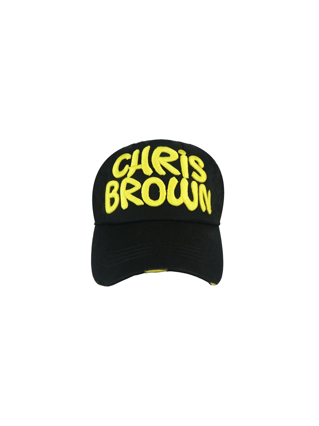 iSWEVEN Unisex Black & Yellow Embroidered Snapback Cap Price in India