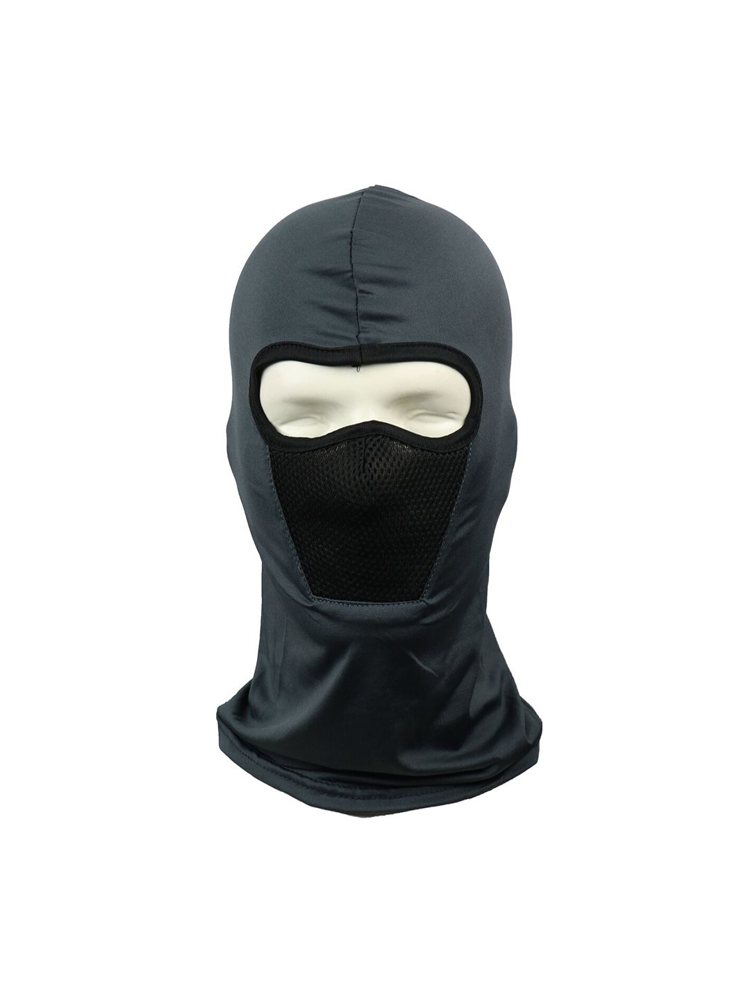 iSWEVEN Unisex Grey Solid Balaclava Mask Price in India