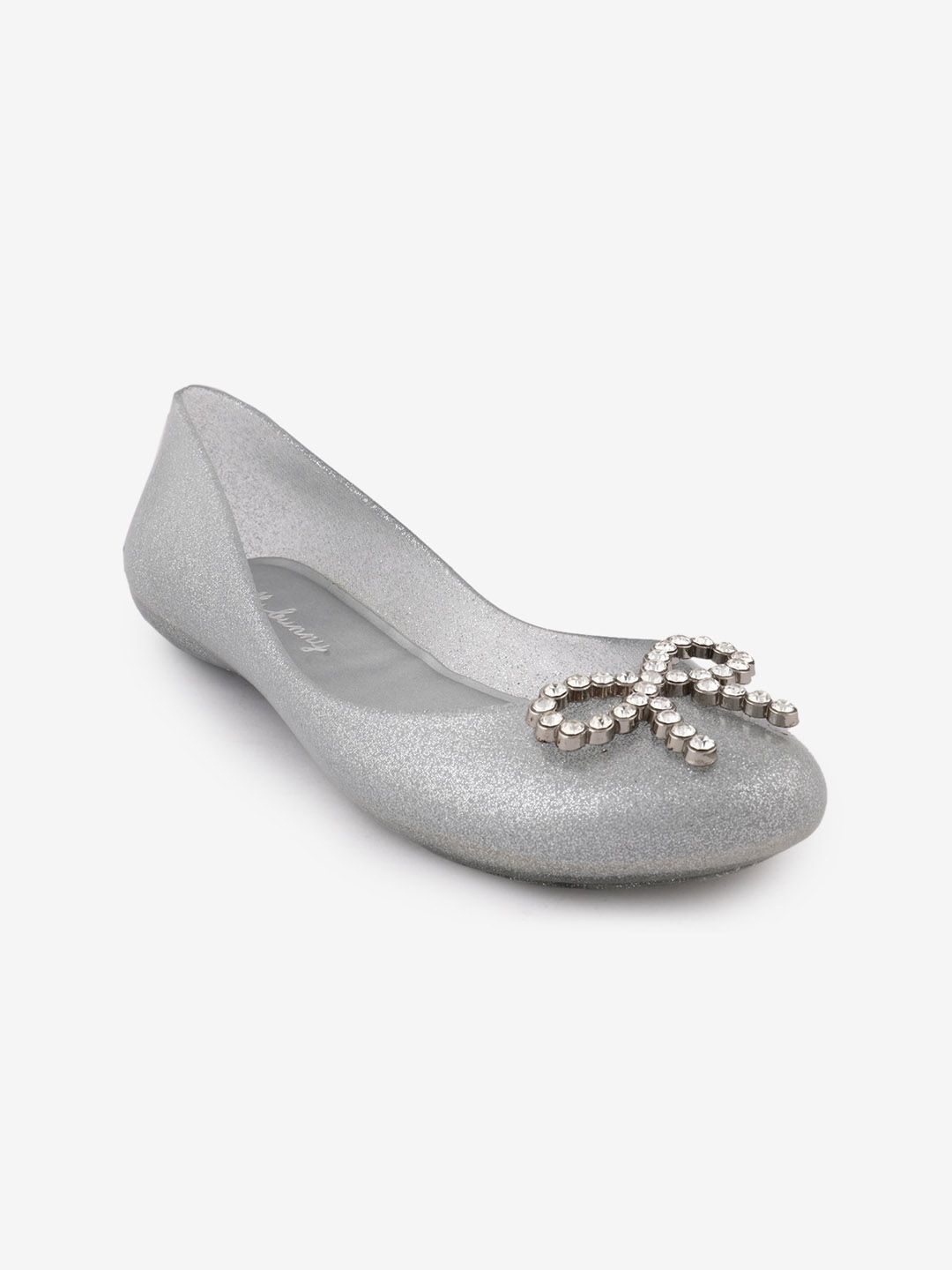 Jelly Bunny Women Silver-Toned Embellished Ballerinas