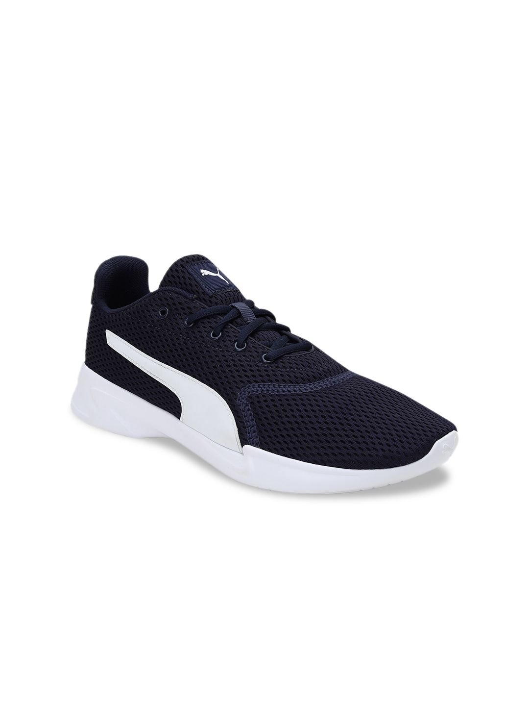 Puma Unisex Navy Blue & White Running Sports Shoes