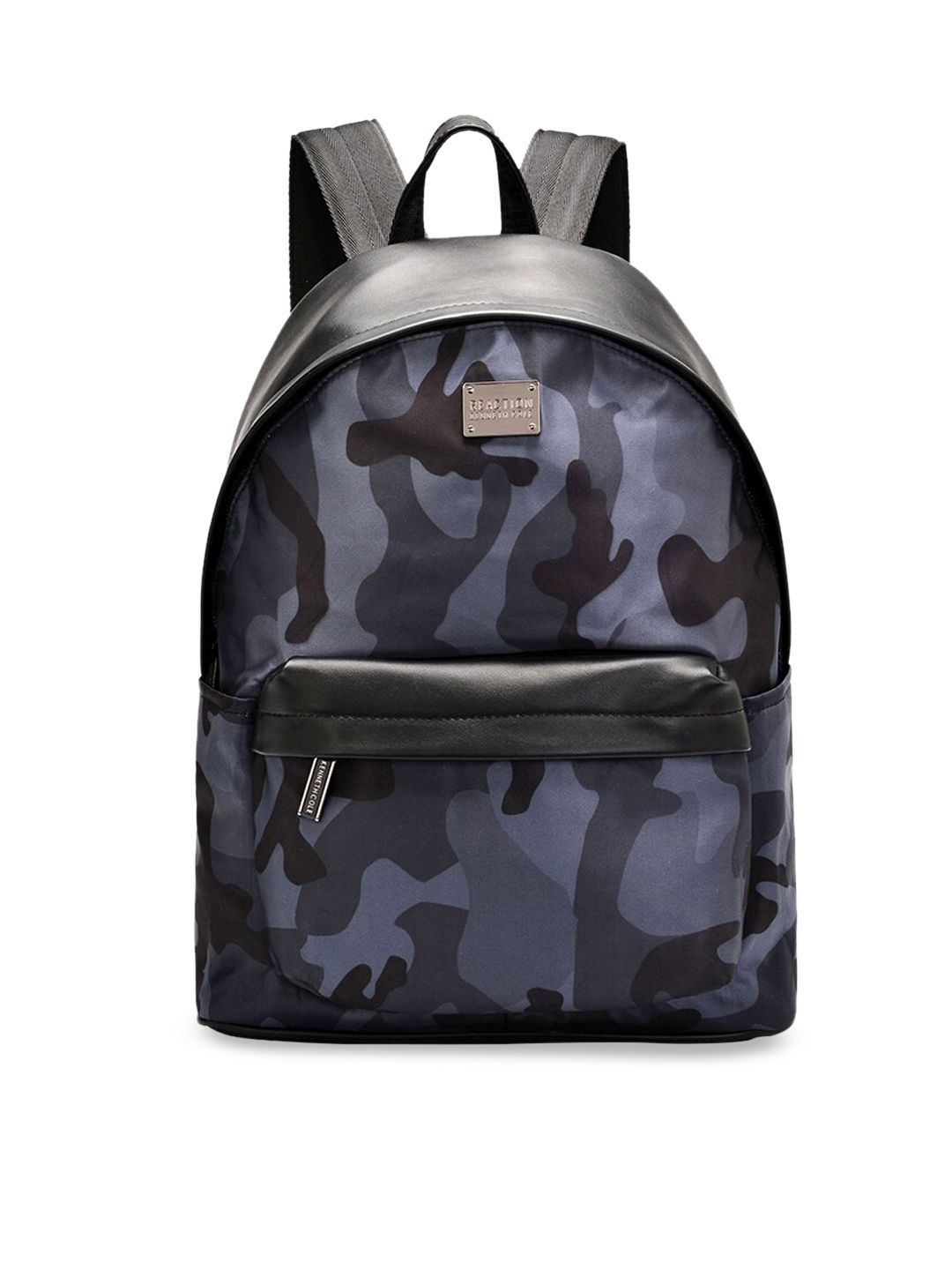 Kenneth Cole Women Black & Blue Camouflage Printed Backpack Price in India