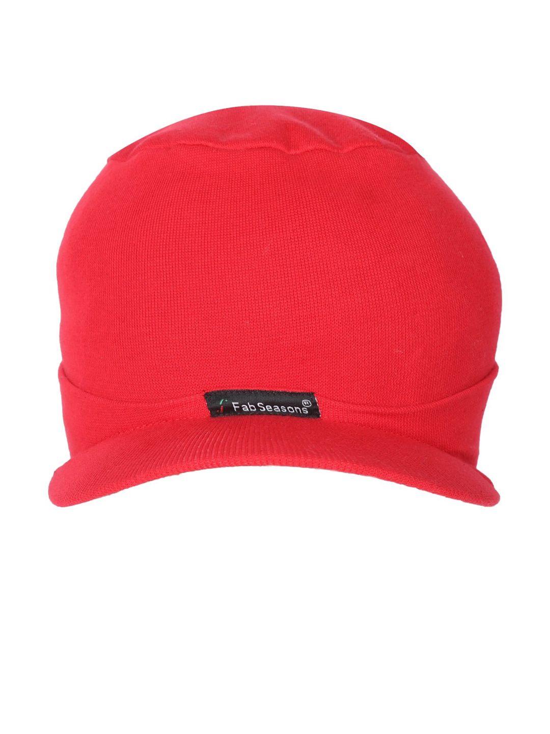 FabSeasons Unisex Red Solid Beanie Price in India