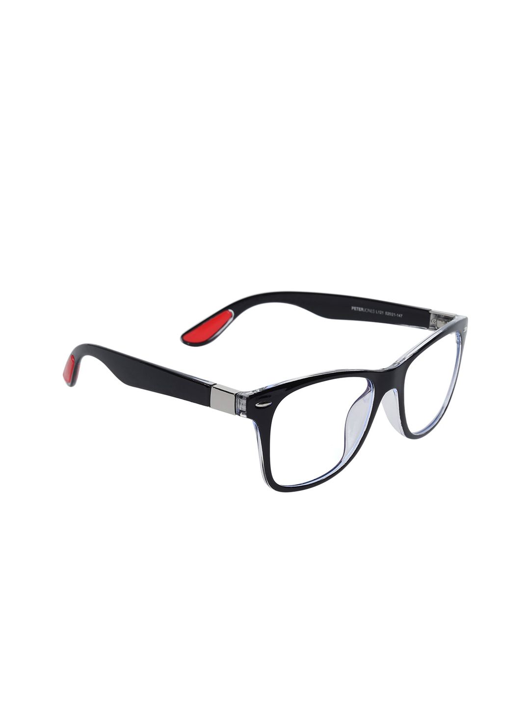 Peter Jones Eyewear Unisex Solid UV 400, AG030 Light Blocking Full Rim Optical Rectangle Frames Price in India