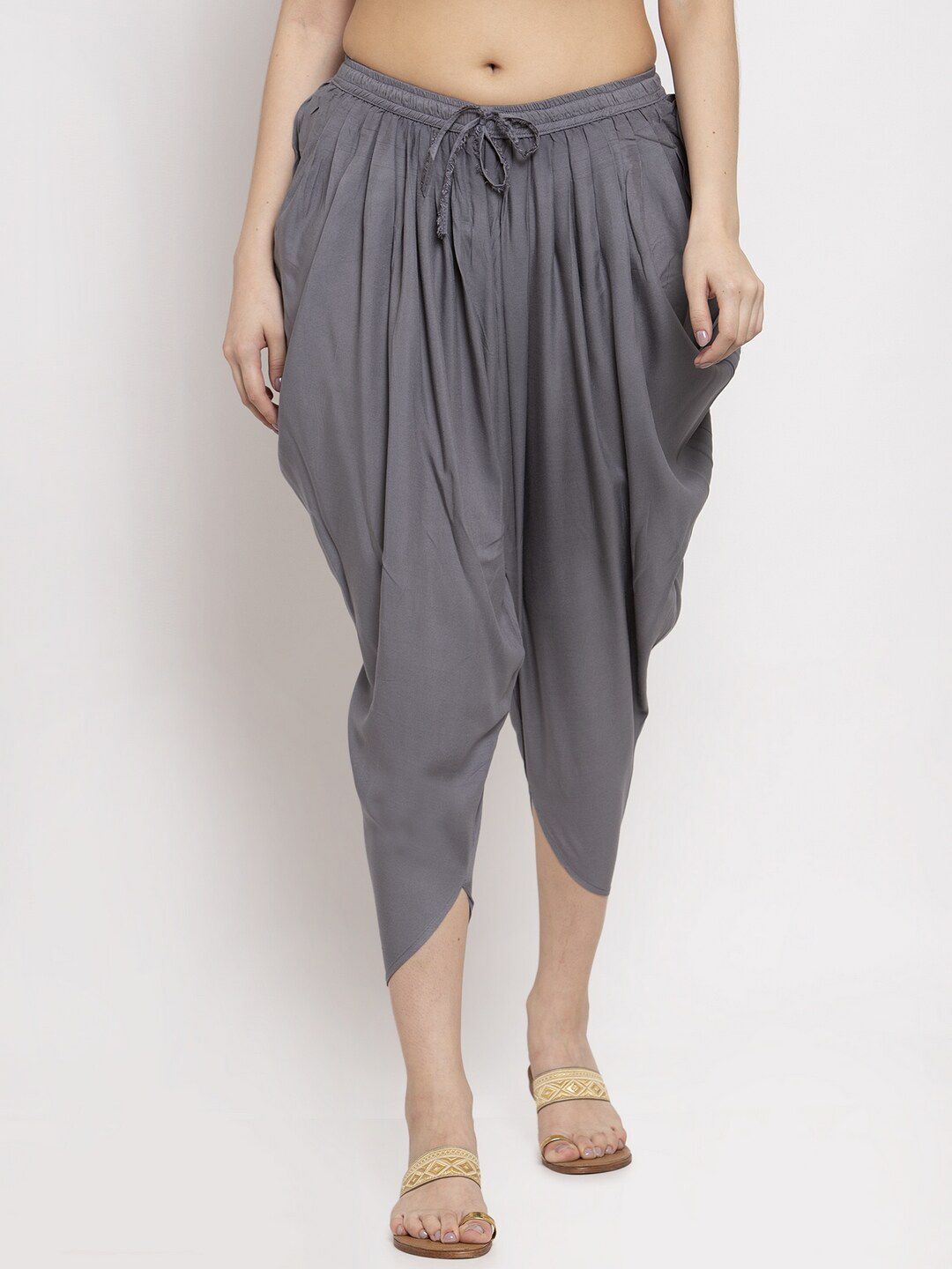 Miaz Lifestyle Women Grey Solid Dhoti Salwar