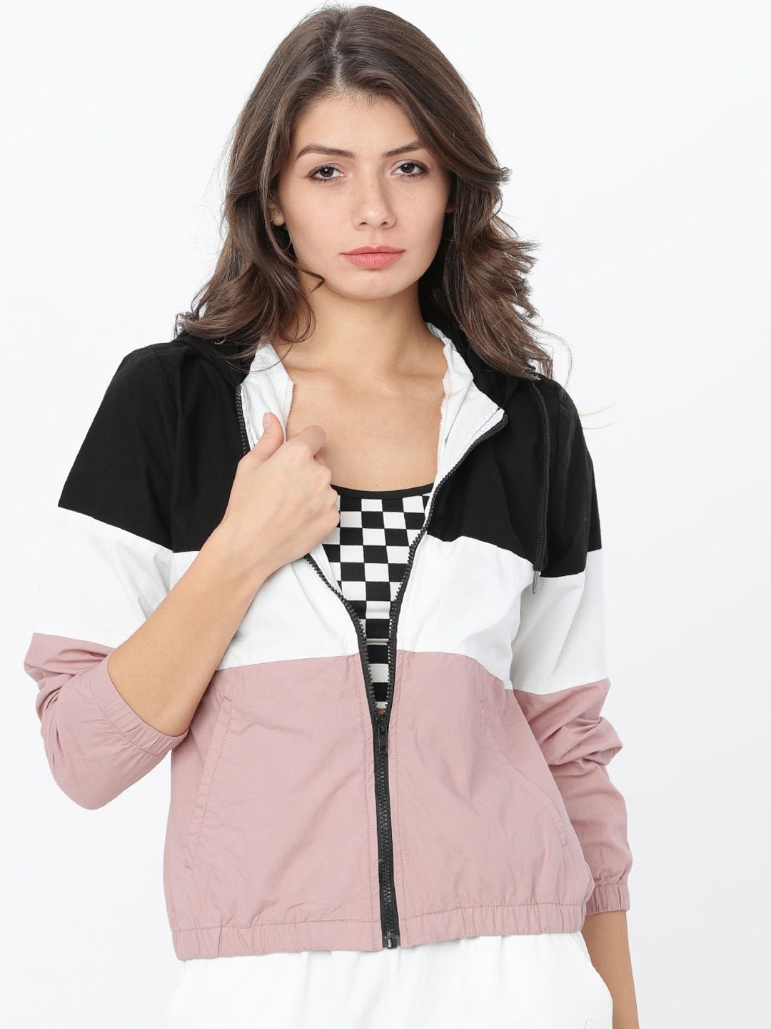 4seasons_tokyo ✴︎ Summer Track Jacket M Buy Tokyo Talkies Women Black Sporty Shacket - Jackets for Women