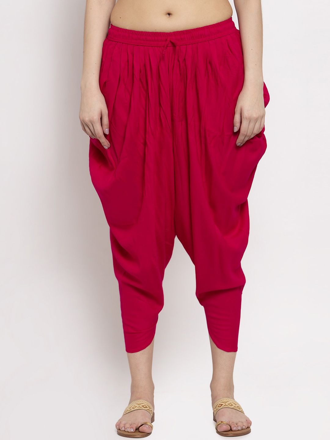 Women Pink Solid Dhoti Salwar