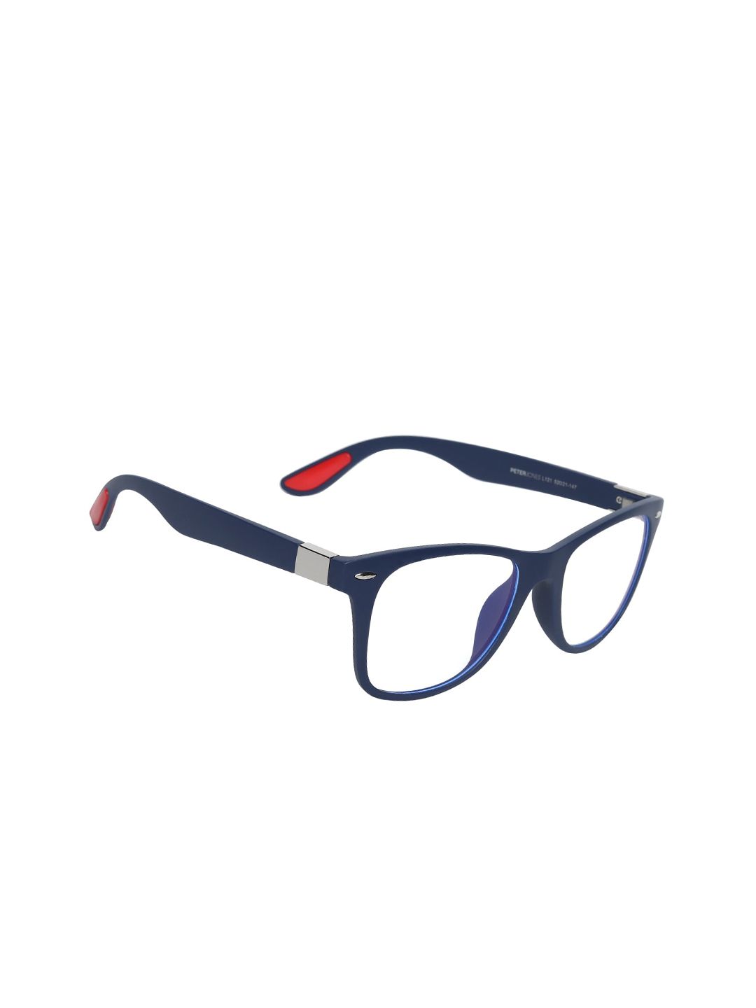 Peter Jones Eyewear Unisex Blue Solid Full Rim Square Frames AG121BL Price in India