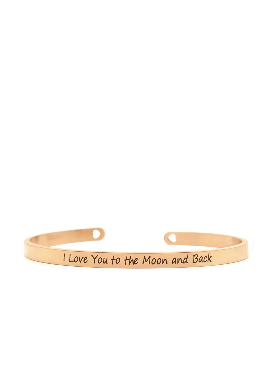 JOKER & WITCH Rose Gold-Plated I Love You To The Moon And Back Cuff Bracelet Price in India