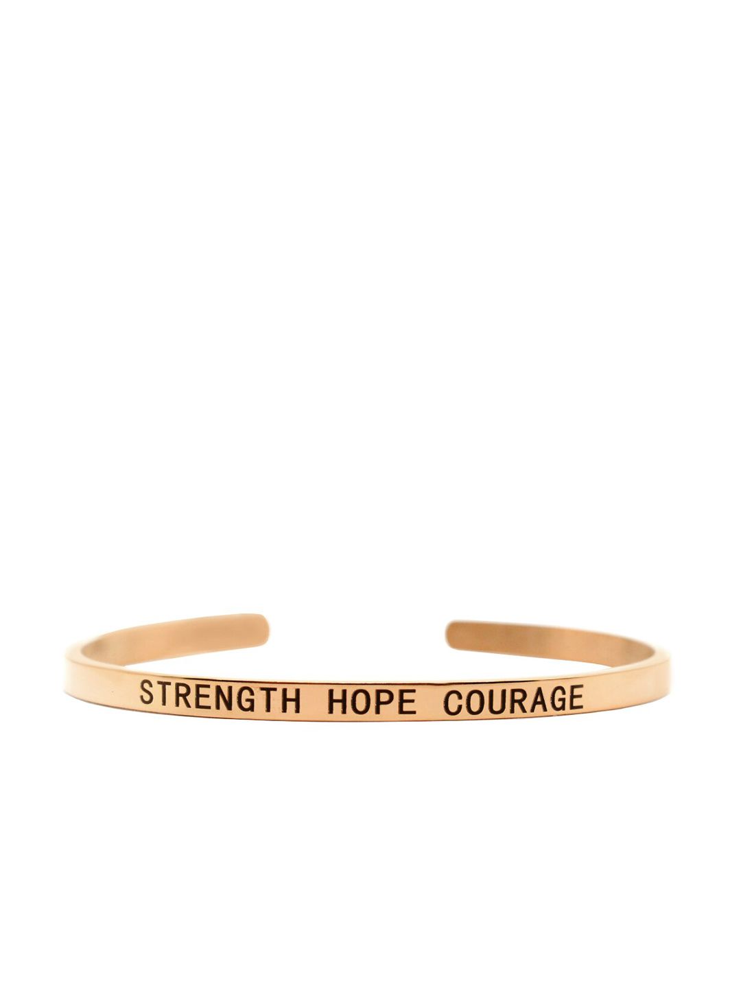 JOKER & WITCH Rose Gold-Plated Strength Hope Courage Cuff Bracelet Price in India