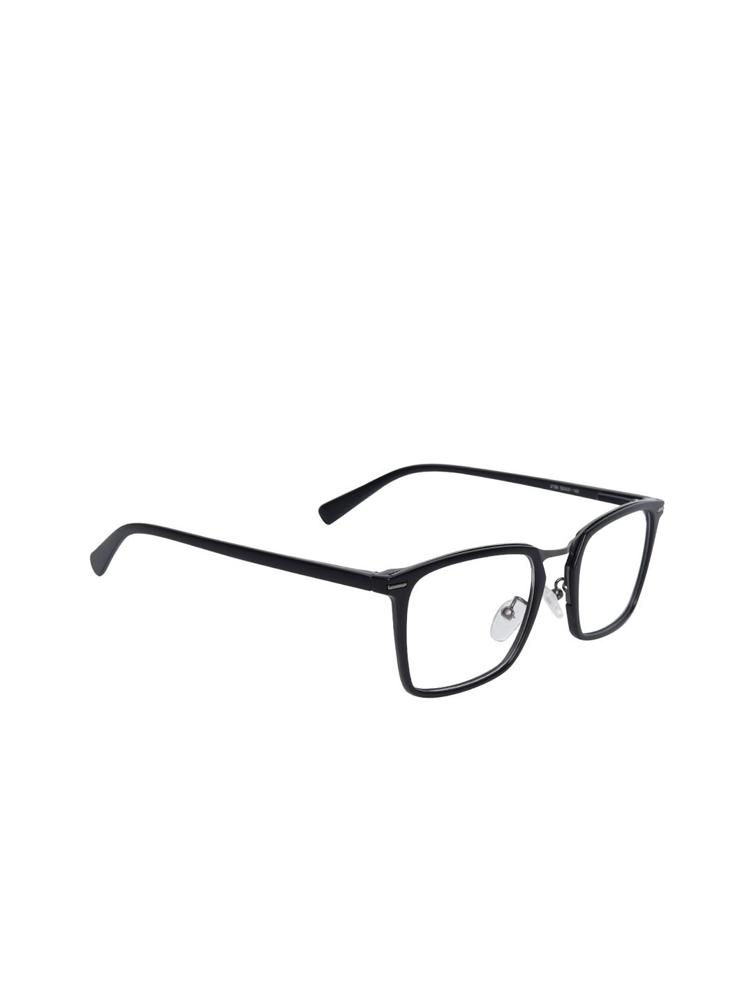 Peter Jones Eyewear Unisex Black Solid Anti Glare Lens Full Rim Optical Square Frames 2755B Price in India