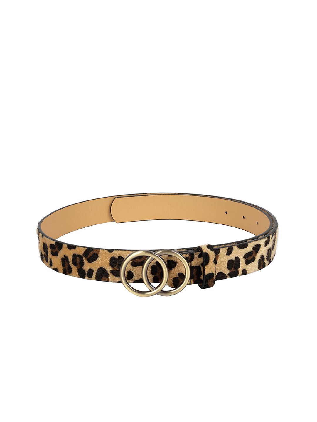 CRUSSET Women Brown & Black Animal Printed Belt Price in India