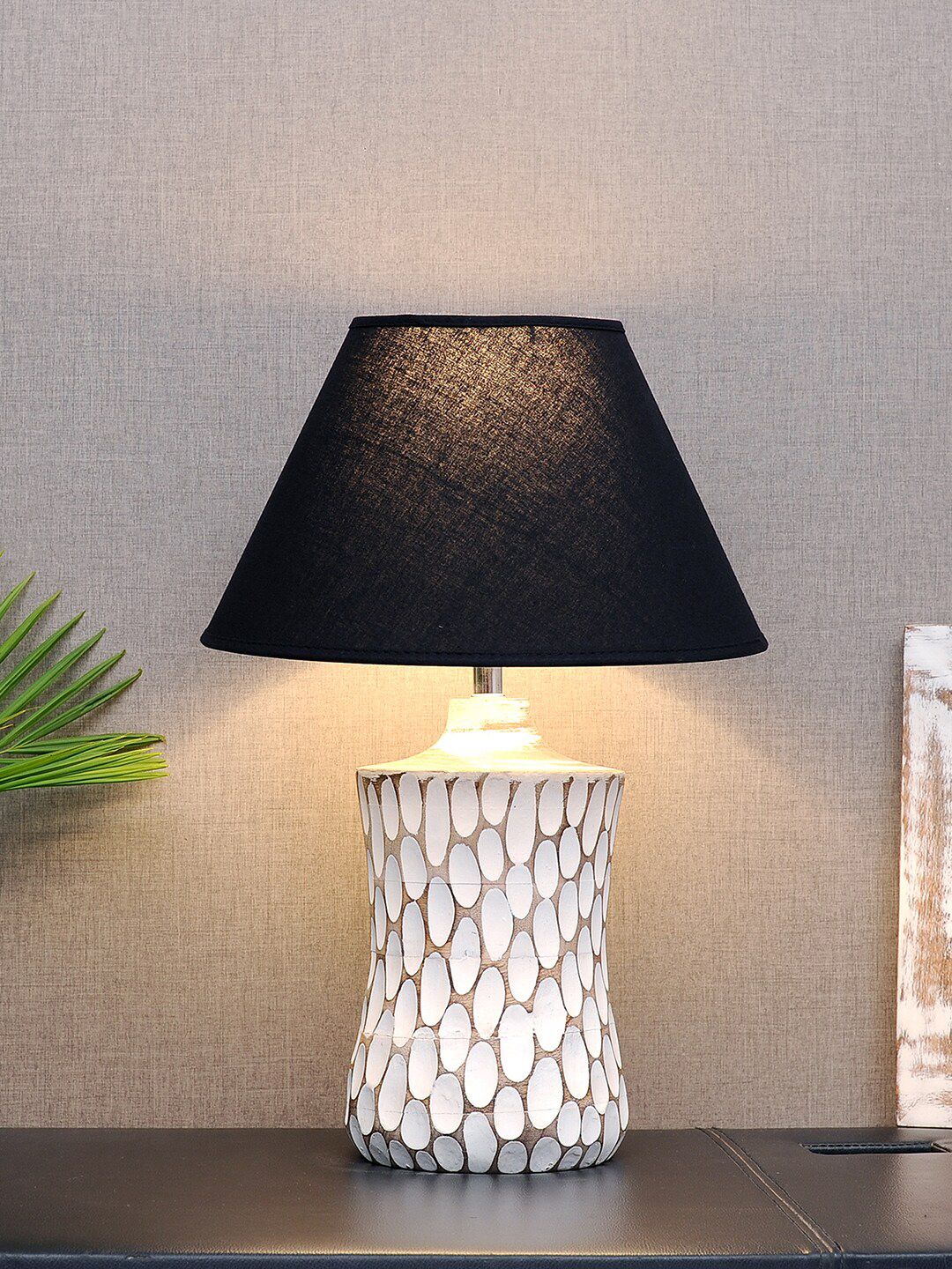 THE LIGHT STORE White Self-Design Bedside Standard Lamp With Shade Price in India