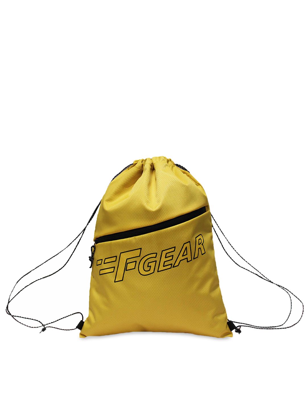 F Gear Unisex Yellow & Black Printed Backpack Price in India
