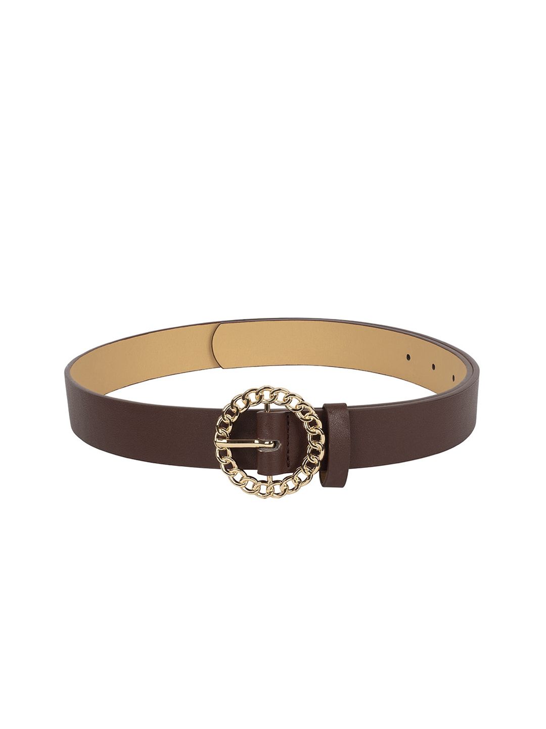 CRUSSET Women Brown Solid Belt Price in India