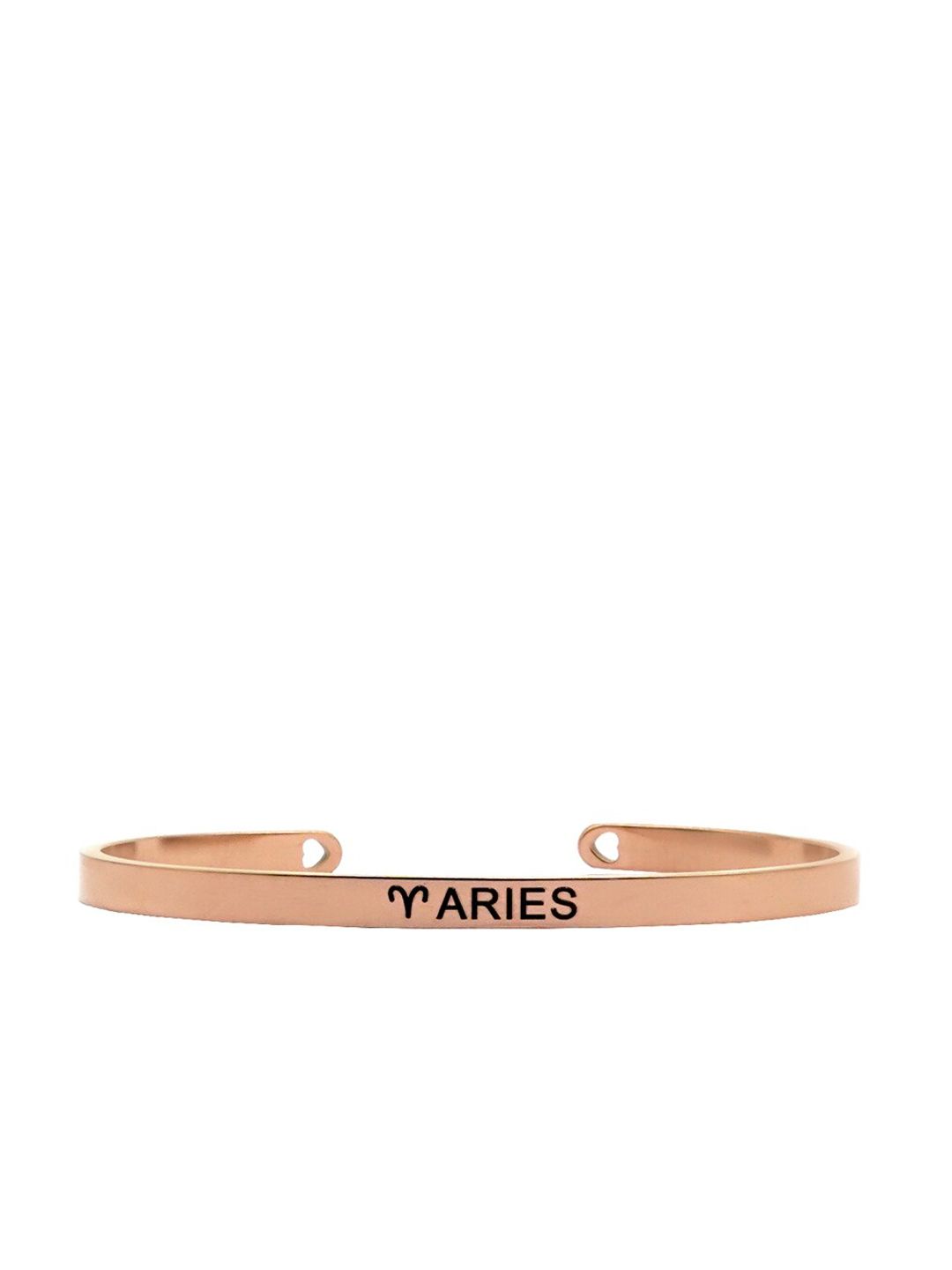 JOKER & WITCH Rose Gold-Plated Aries Zodiac Cuff Bracelet Price in India