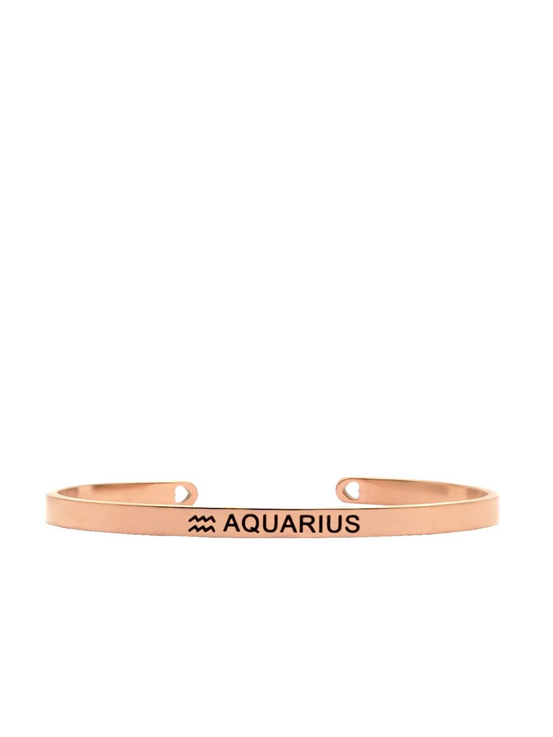 JOKER & WITCH Rose Gold-Plated Aquarius Zodiac Cuff Bracelet Price in India