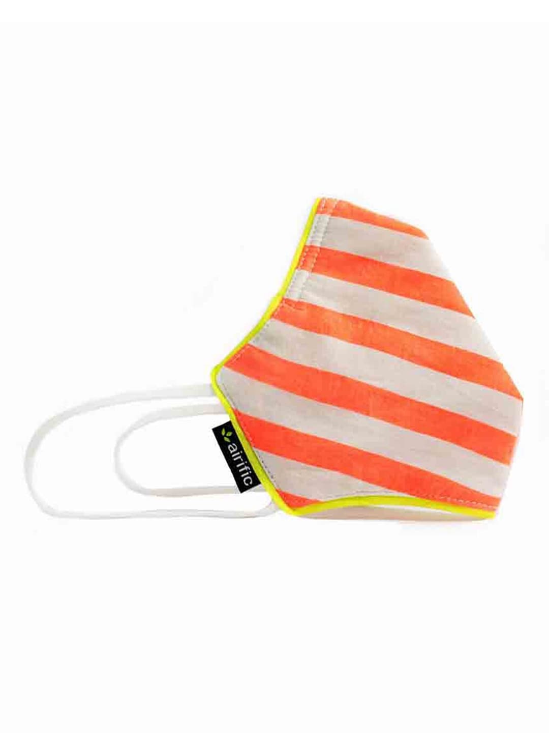 Airific Unisex Orange & White Striped 3-Ply N95 Sustainable Protective Mask Price in India