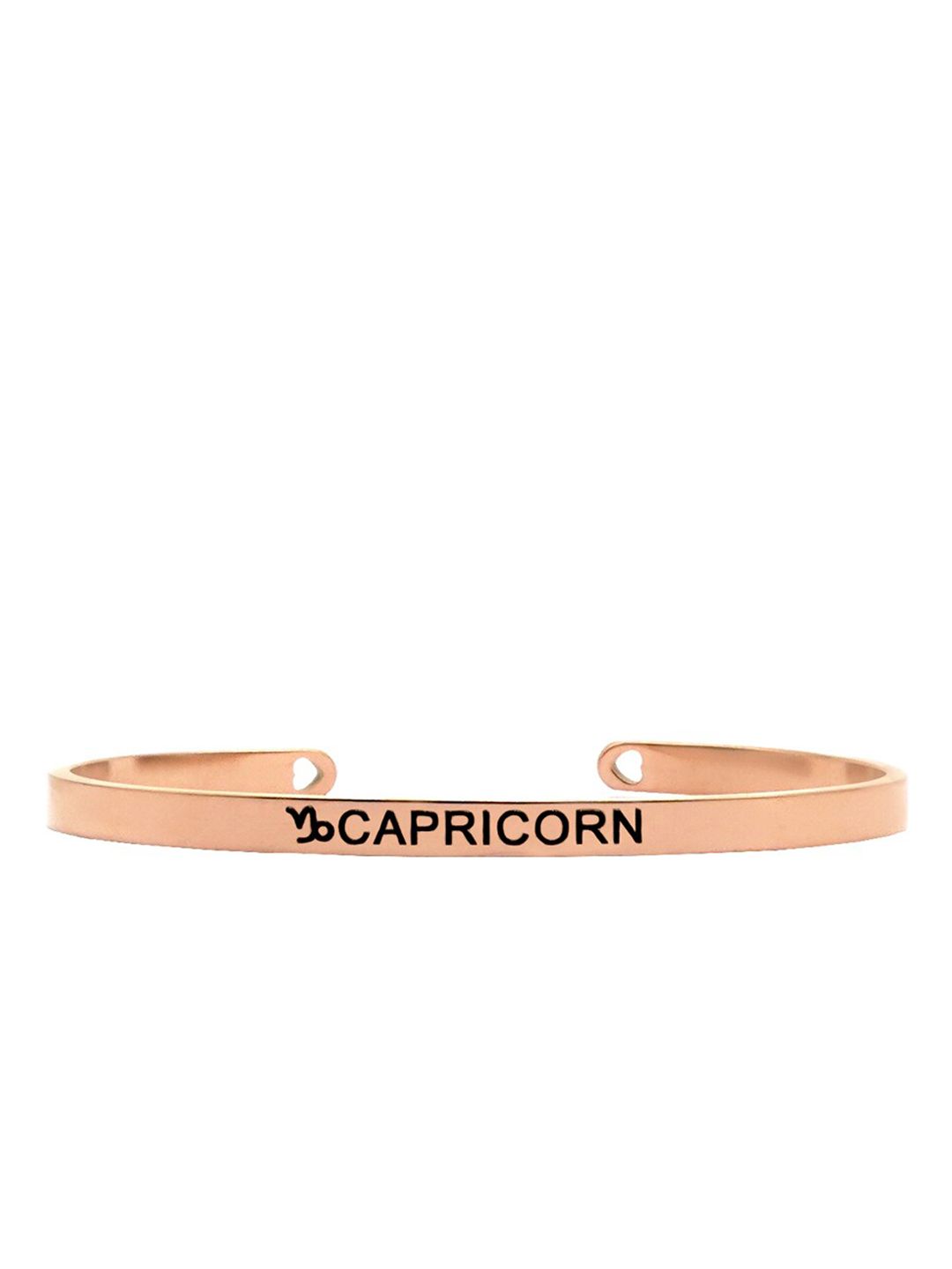 JOKER & WITCH Rose Gold-Plated Capricorn Zodiac Cuff Bracelet Price in India